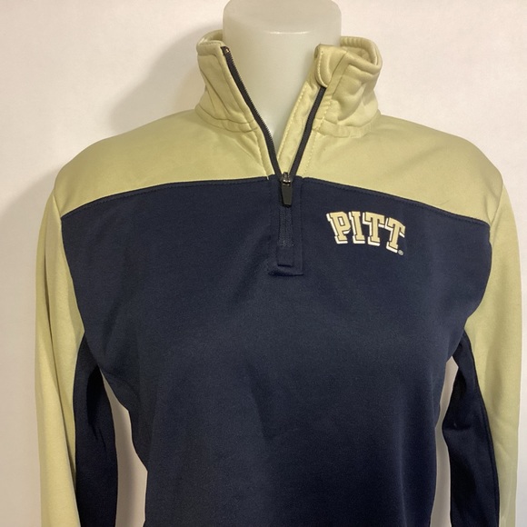 Pitt Panthers Womens 1/4 zip pullover Size Medium Colosseum - Picture 2 of 9
